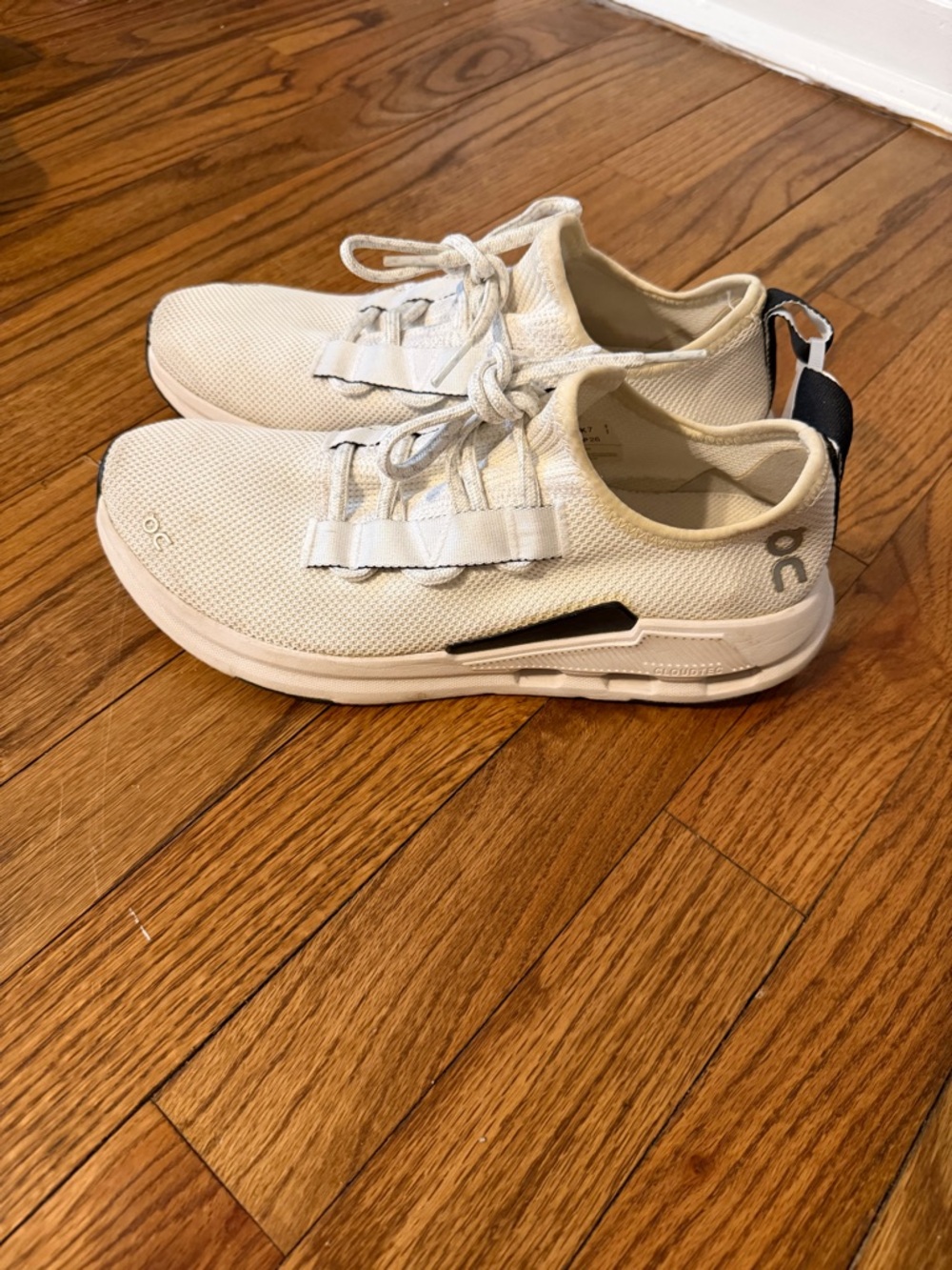 On Running Men's White Knit Lace-Up Sneakers